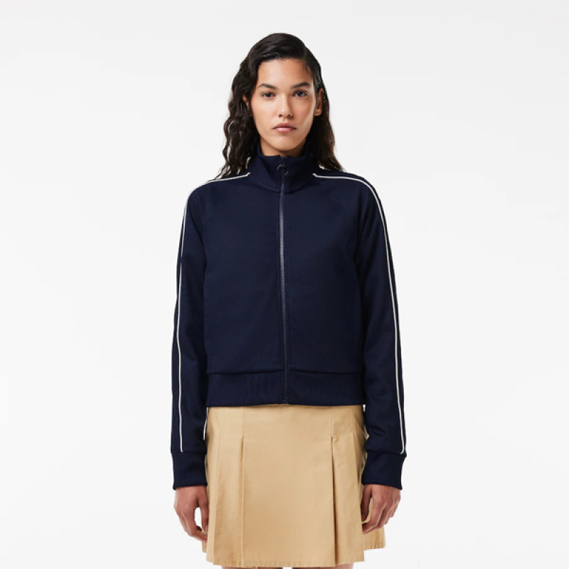 Women Blue Paris Interlock Track Jacket