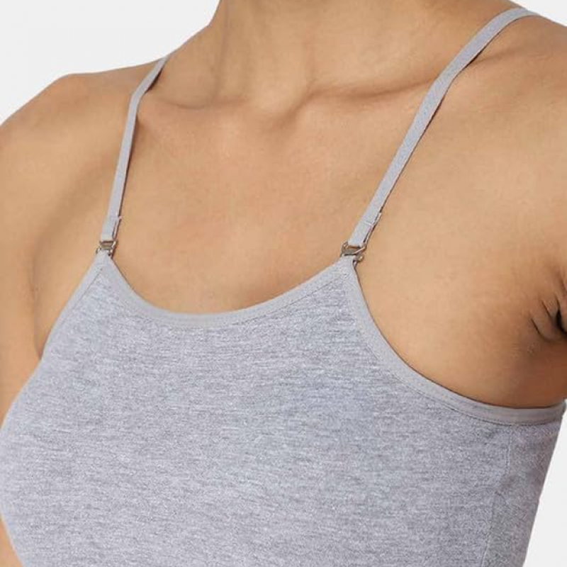 Cotton Slip for Women - Adjustable Spaghetti Straps, Detachable Thin Straps, Everyday Wear Slip Camisole for Women